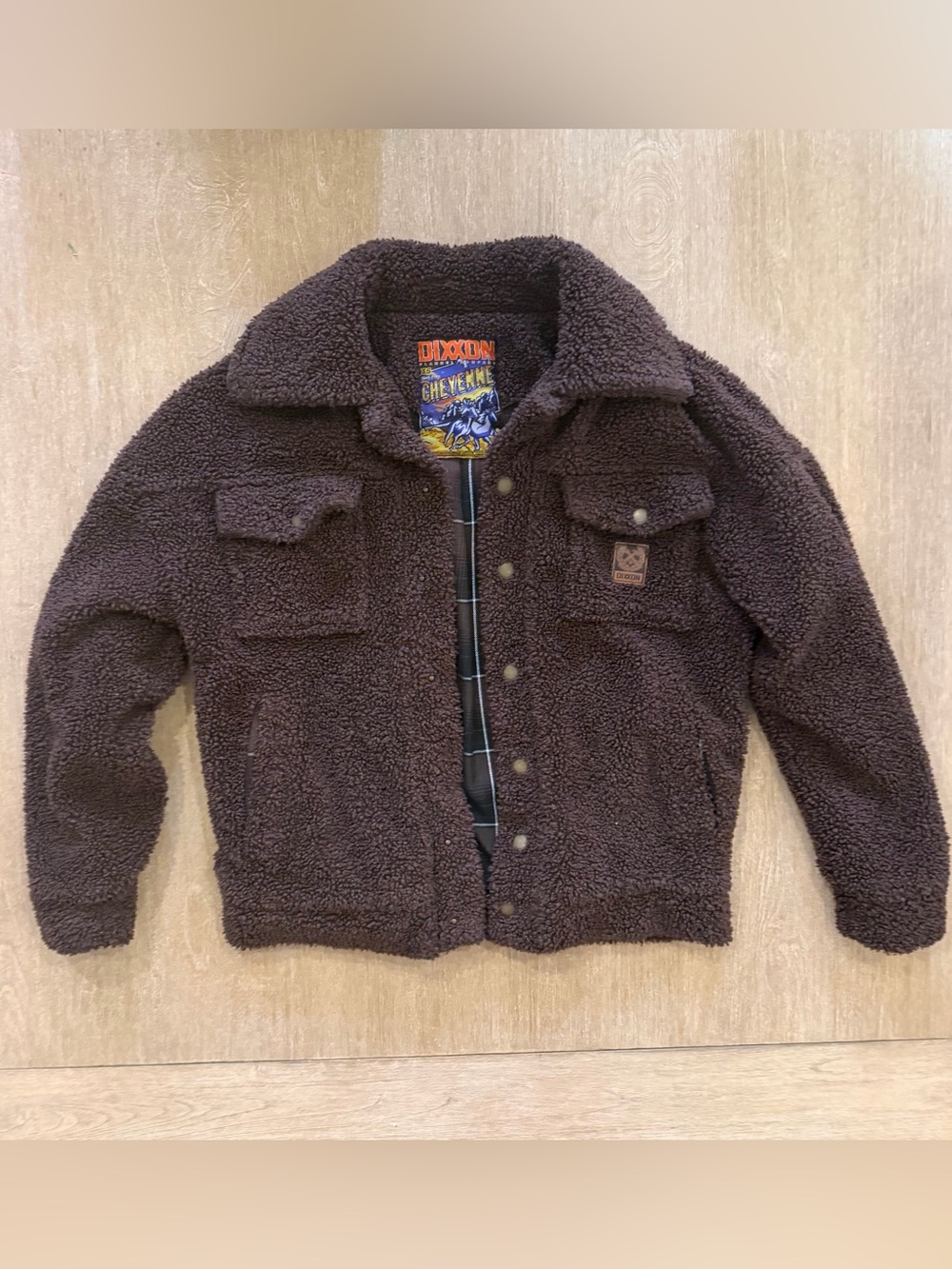 Dixxon Flannel Co Cheyenne Brown Sherpa Jacket Western Trucker XS